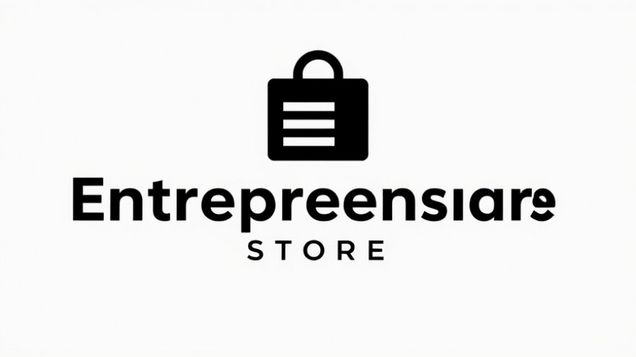 Minimalistic Entrepreneur Store logo, business documentaries style.