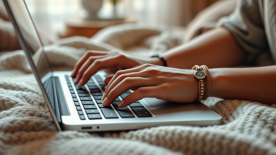 Close-up of hands typing on a laptop for best Teramind alternatives.
