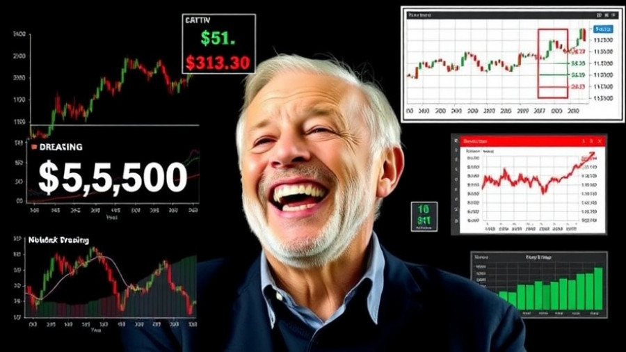 AI agent trading stocks with humorous collage and symbols.