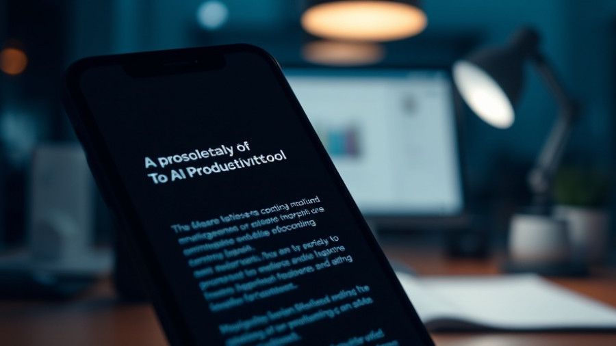 AI tools productivity on smartphone screen with Ideogram tool description