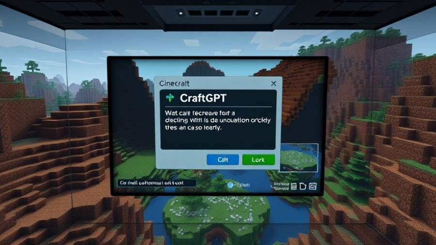 ChatGPT in Minecraft demonstrating CraftGPT with person explaining.