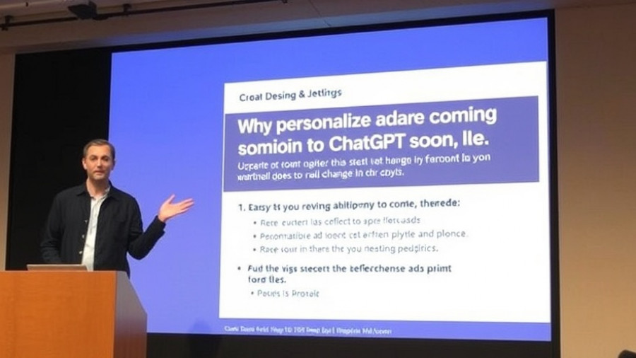 Presentation on personalized ads in ChatGPT.