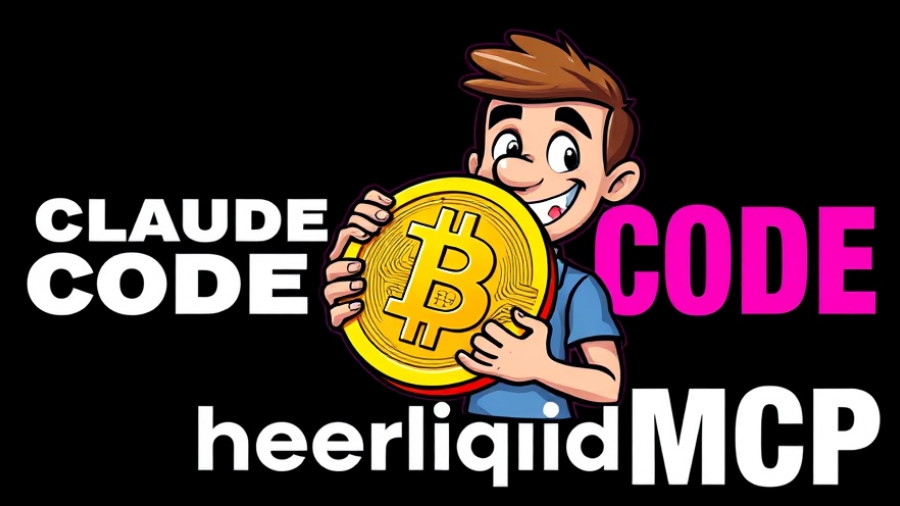AI Agent Crypto Trading Hyperliquid cartoon with Bitcoin and text.