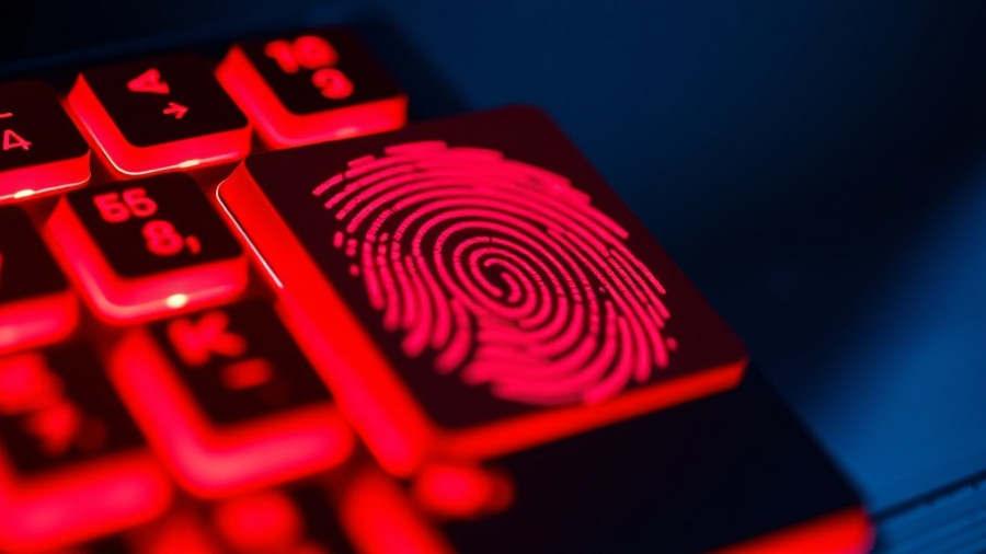 AI automation for entrepreneurs: fingerprint on a keyboard key.