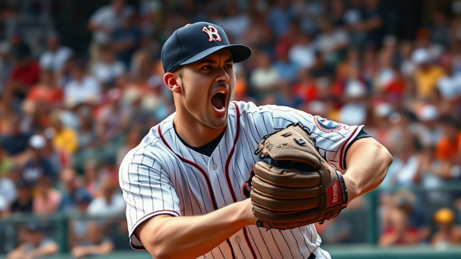MLB player expressing emotion on the field.