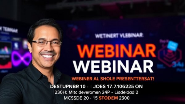 Promotional graphic for Google Gemini PowerPoint alternative webinar.