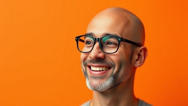 Colorful logo of seths.blog with a thoughtful person, optimizing landing page.