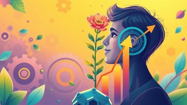 Innovator habits for small business depicted in a colorful illustration.