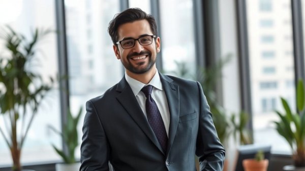 Confident business professional in modern office