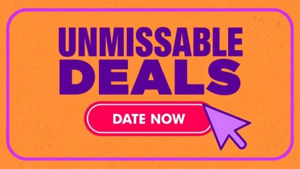 Retro banner with unmissable deals button, Black Friday and Cyber Monday marketing strategies.