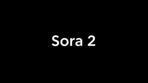 OpenAI Sora Cameo black background with 'Sora 2' text.