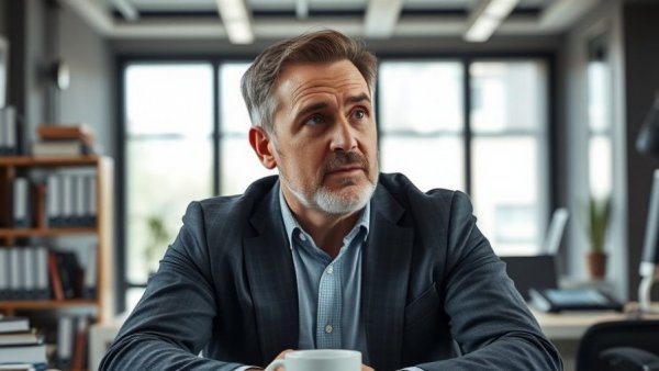 Middle-aged man discussing in an office setting about changing job trends for high schoolers.