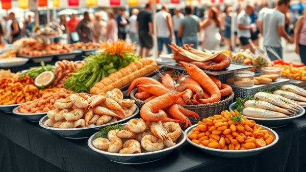 Assorted seafood platters at Crab & Seafood Festival Daytona Beach
