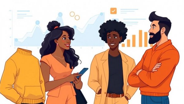 Qualified Small Business Stock changes illustration with diverse group discussing data.