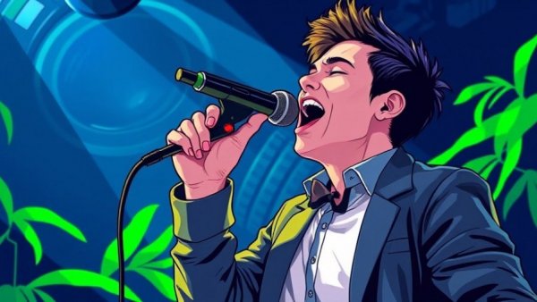 Stylized performer and lens, Sam Altman Concert Kit partnership concept.