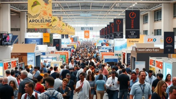 Seafood Expo Global Attendance at bustling expo hall.