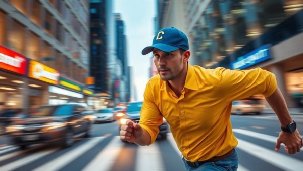 Action-packed urban scene illustrating AI and data privacy.