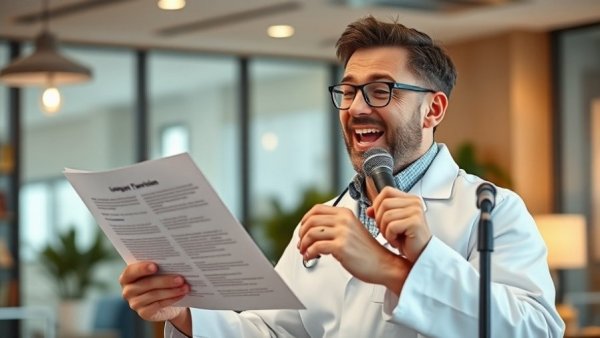 Enthusiastic presenter discussing new AI developments.