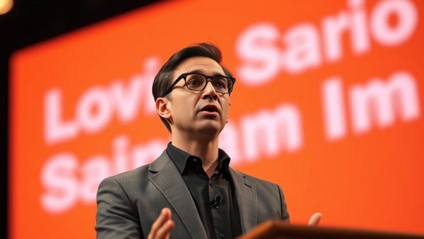 Confident speaker discussing warm pistachios impact on business.