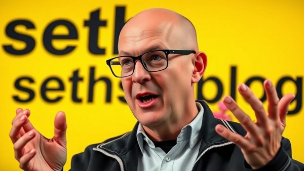 Bald man speaking energetically on 'Embracing Uncertainty in Business'.
