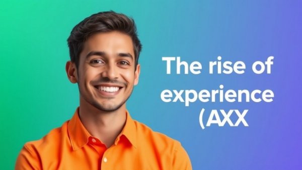 Smiling man promoting Agent Experience (AX) with text overlay.