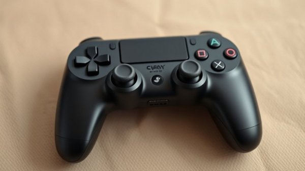 Valve Steam Controller review image with sleek design on beige background.