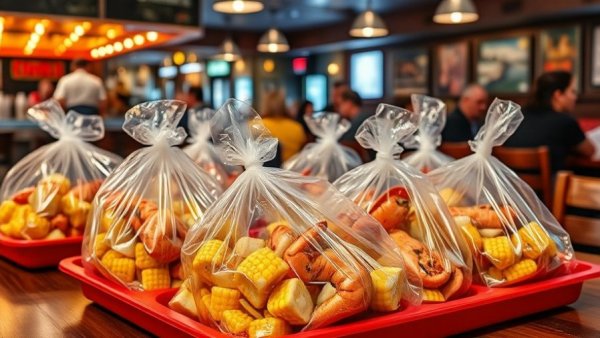 Seafood boil at The Boiling Pot seafood restaurant Pensacola, vibrant setting.
