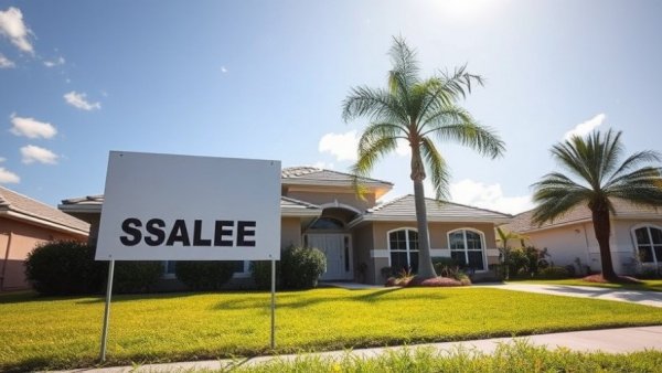 Foreclosure sign in front of a Florida home, highlighting Florida foreclosure rates.