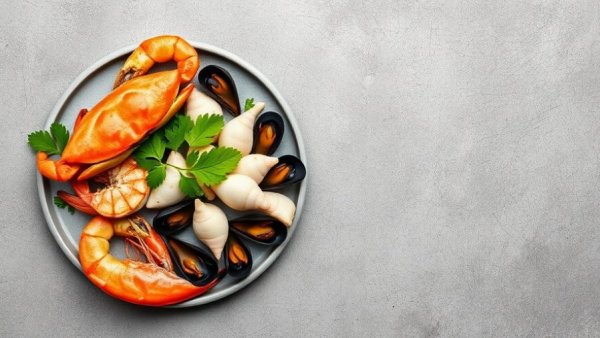 Plate of plant-based seafood alternatives for market growth study.