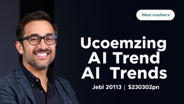 AI Trends Opportunities webinar banner featuring speaker and details.