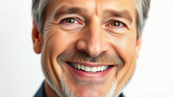Middle-aged man in a suit smiling confidently, AI uncertainty competitive advantage.