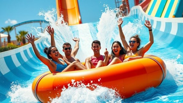 Happy family enjoying water ride at Dollywood Splash Country upgrades
