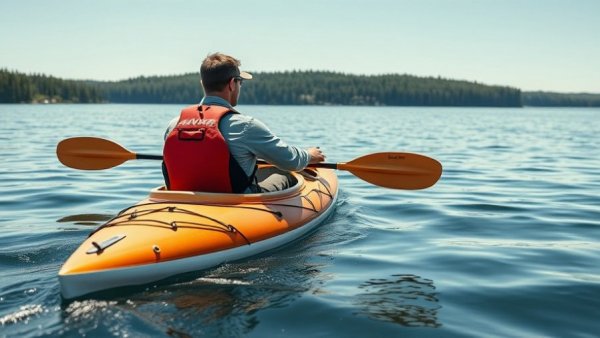 Person kayaking at a family-friendly outdoor spot in Orlando.