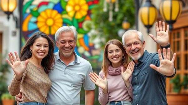 Happy family at Father's Day event in Orlando.