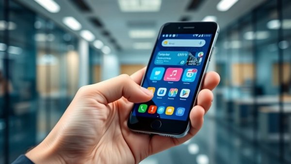 AI automation for entrepreneurs concept with smartphone display.