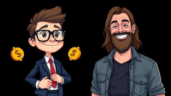 Building a Hyperliquid AI Agent Trader concept art with cartoon and man.