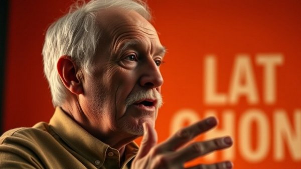 Insightful older man speaking about the importance of connections in business.
