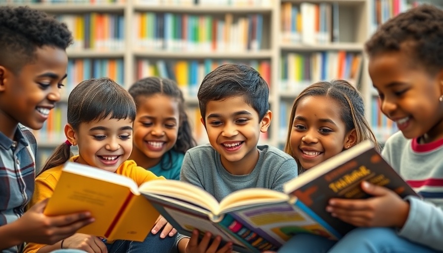 Children enjoying books in an Orlando school library.