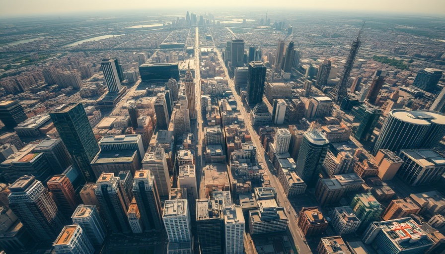 Expansive cityscape under bright sky, New Year's Resolutions for Homeowners 2025.