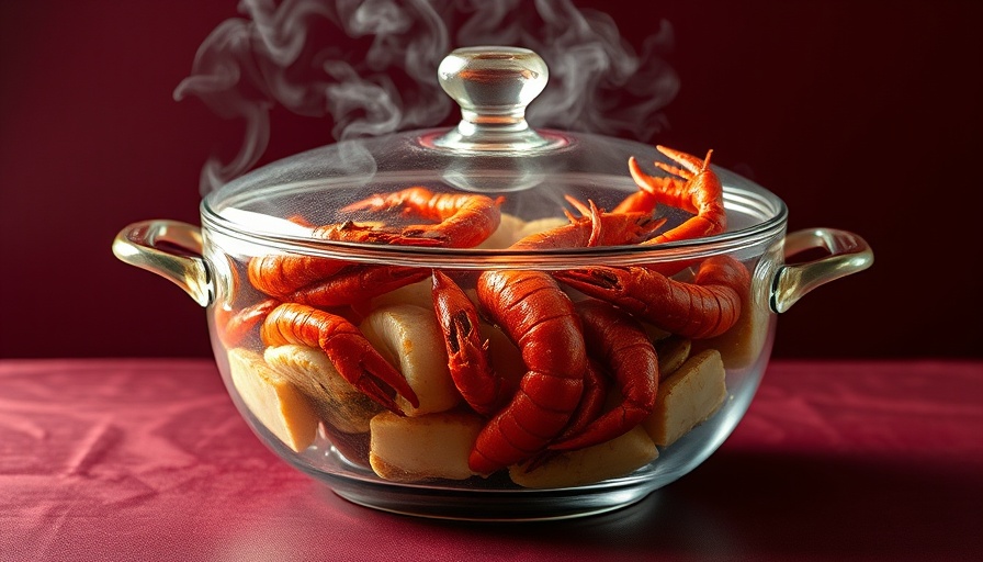 Steaming seafood in a clear pot exemplifies fine dining elegance.