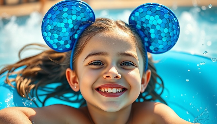 Young girl celebrating Disney Blizzard Beach 30th Anniversary.