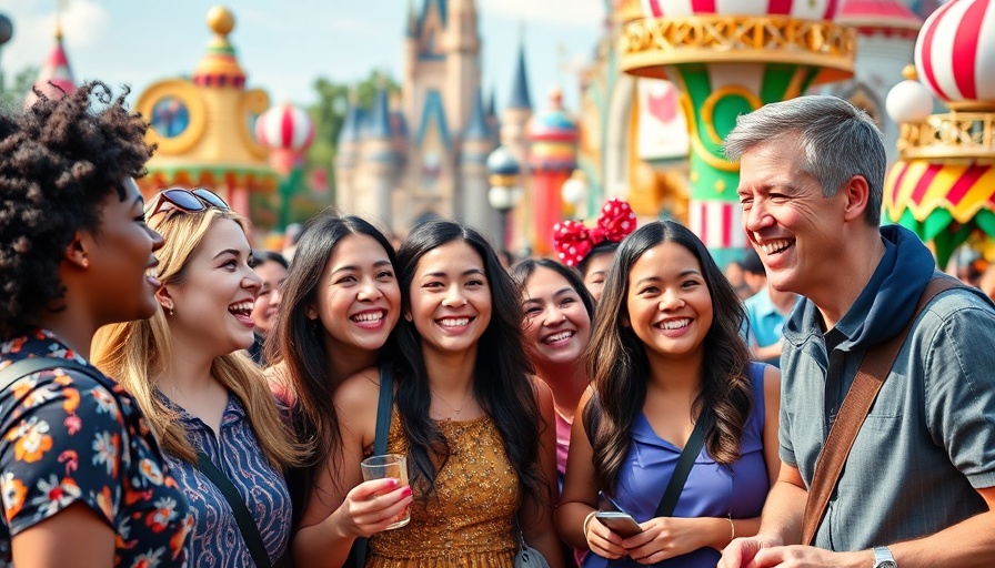 Group enjoying Disney VIP tour in Orlando theme park.