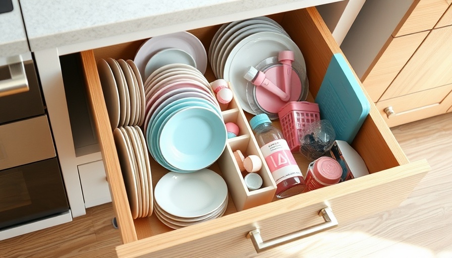 Neatly organized kitchen drawer with DIY dividers for efficient storage.