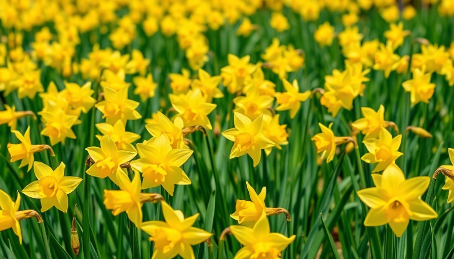 Daffodils in bloom at a family-friendly outdoor spot in Orlando.