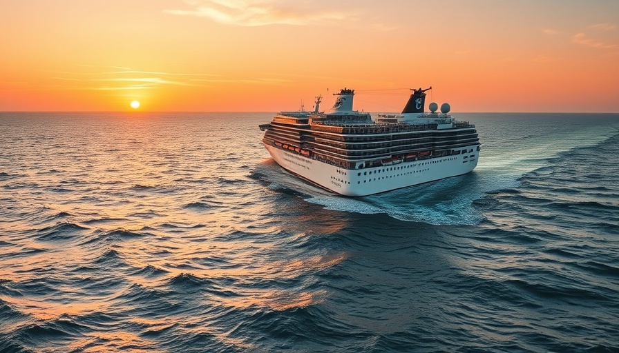Disney Destiny updates on majestic cruise ship at sunset.