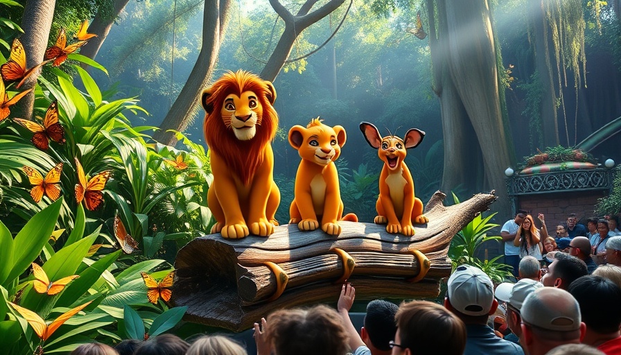 Lion King ride at Disneyland Paris featuring characters in jungle.