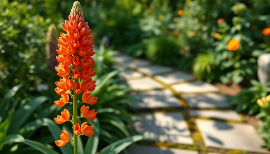 Bright orange lupine flower near Orlando hiking trails.