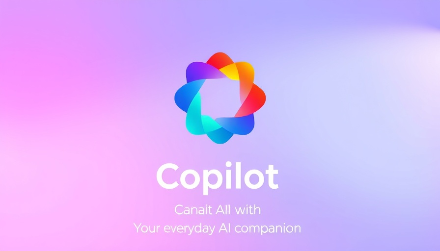 Copilot Vision screen features abstract logo on pastel background