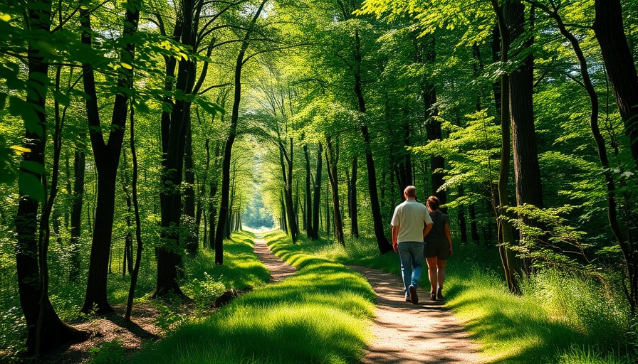 Family-friendly outdoor activities in Pennsylvania: walking through a bright forest.