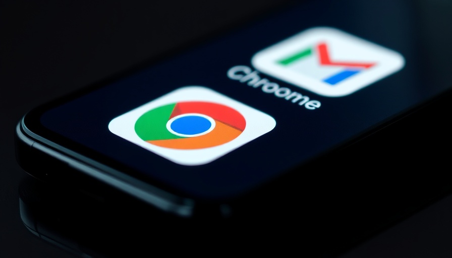 Close-up of Chrome and Google icons on smartphone screen highlighting Apple security patch vulnerabilities.